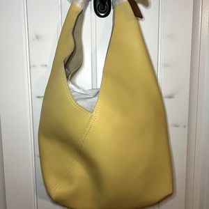 Maison de Beauté Marseille butter yellow hobo bag